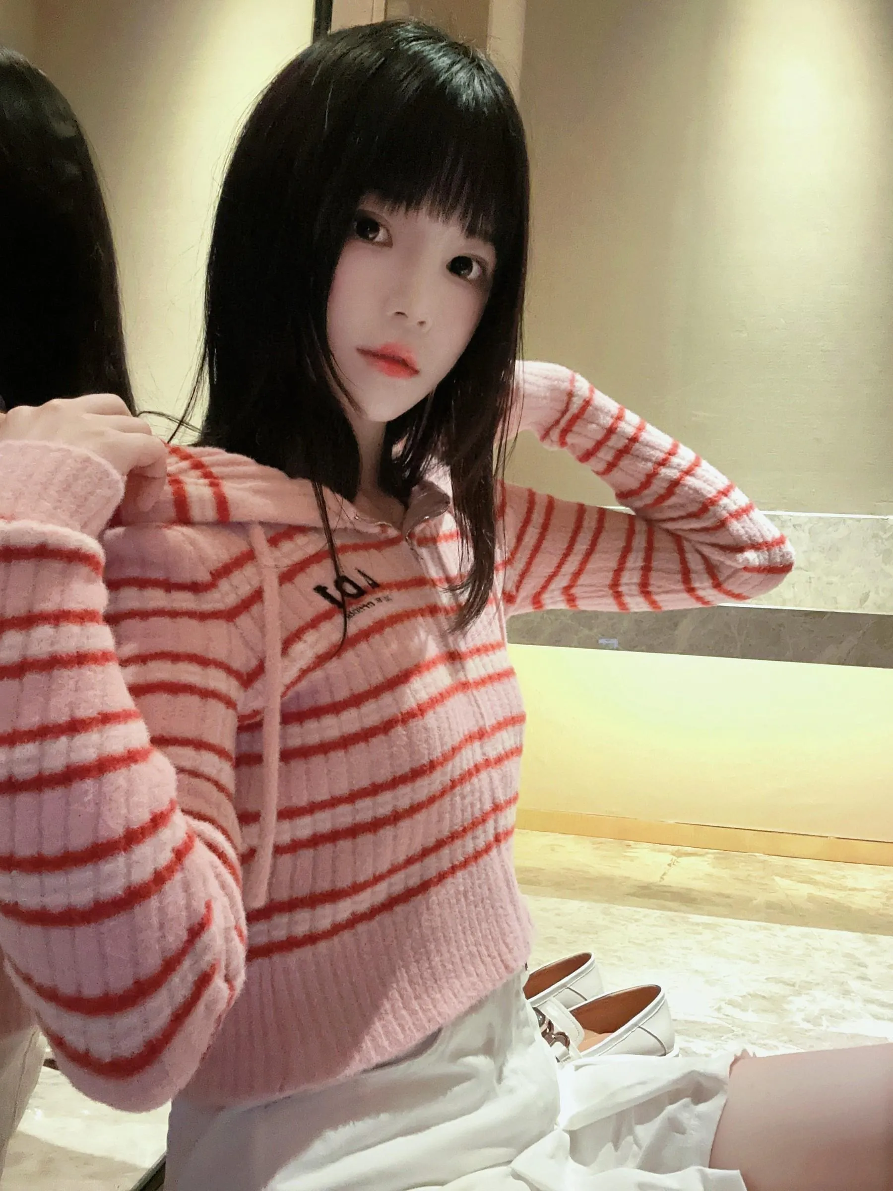 桜桃喵 – NO.166 条纹毛衣 [22P]插图8